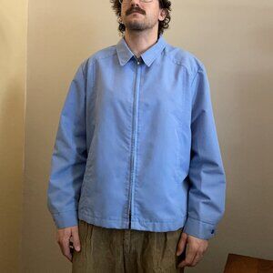 American vintage "Lakeshire" 70s 80s lightweight zip-up jacket baby blue MENS L